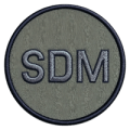 Logo da SDM – Só Distintivos Militares, loja especializada em distintivos e insígnias militares